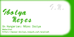 ibolya mezes business card